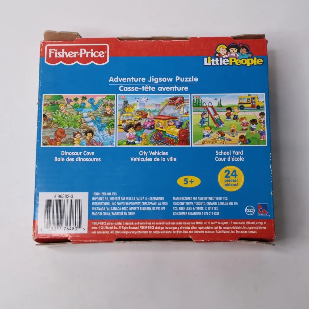 Fisher Price Little People School Yard Adventure Puzzle 24 Pieces 2012 Complete‎
